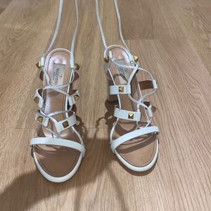 Barely worn lace up Valentino sandals